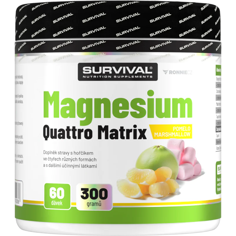 Magnesium Quattro Matrix - 300 g, jablko-mango