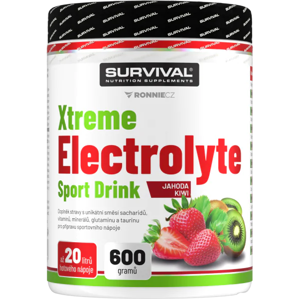 Xtreme Electrolyte Sport Drink - 600 g, jahoda-kiwi
