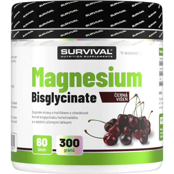 Magnesium Bisglycinate - 300 g, černá višeň